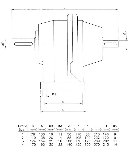 ИНМОР | Геликоидальный редуктор для гибкого привода D4.40, модель ВТ/1